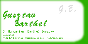 gusztav barthel business card